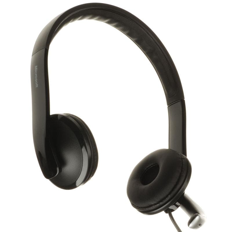 CASTI Microsoft, "LifeChat LX-6000", cu fir, standard, utilizare multimedia, call center, microfon pe brat, conectare prin USB 2.0, negru, "7XF-00001" — miniatură