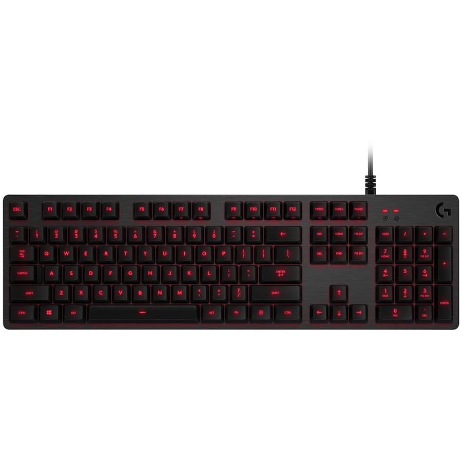 LOGITECH G413 Mechanical Gaming Keyboard - CARBON - US INTL - USB - INTNL - RED LED "920-008310"