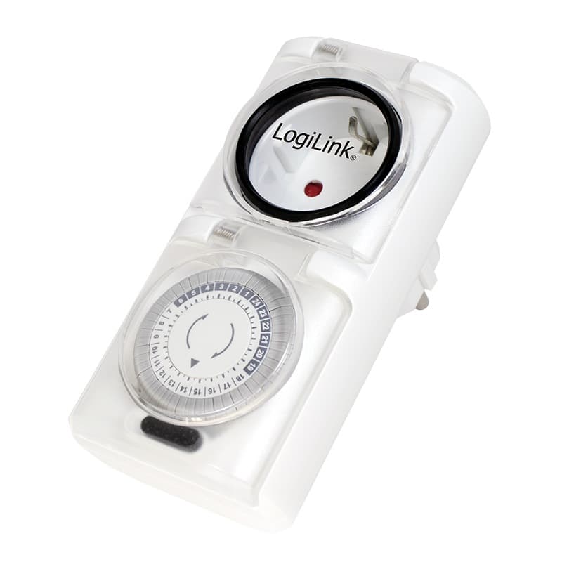 PRIZA inteligenta LOGILINK, Schuko x 1, conectare prin Schuko (T), 16 A, protectie copii, protectie stropire cu apa, alb, "ET0006A"