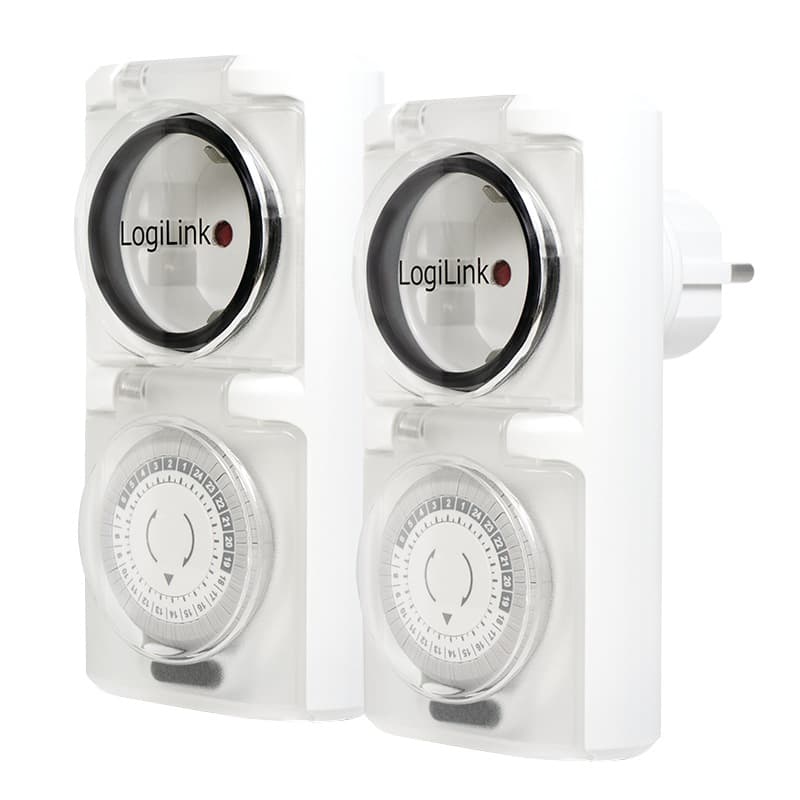 PRIZA inteligenta LOGILINK, Schuko x 1, conectare prin Schuko (T), 16 A, protectie copii, protectie stropire cu apa, alb, "ET0006A" — miniatură