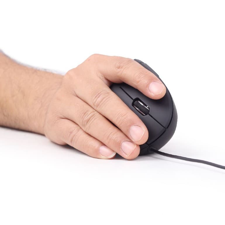 MOUSE GEMBIRD, PC sau NB, cu fir, USB, optic, 3200 dpi, butoane/scroll 6/1, ergonomic, negru, "MUS-ERGO-01" — miniatură