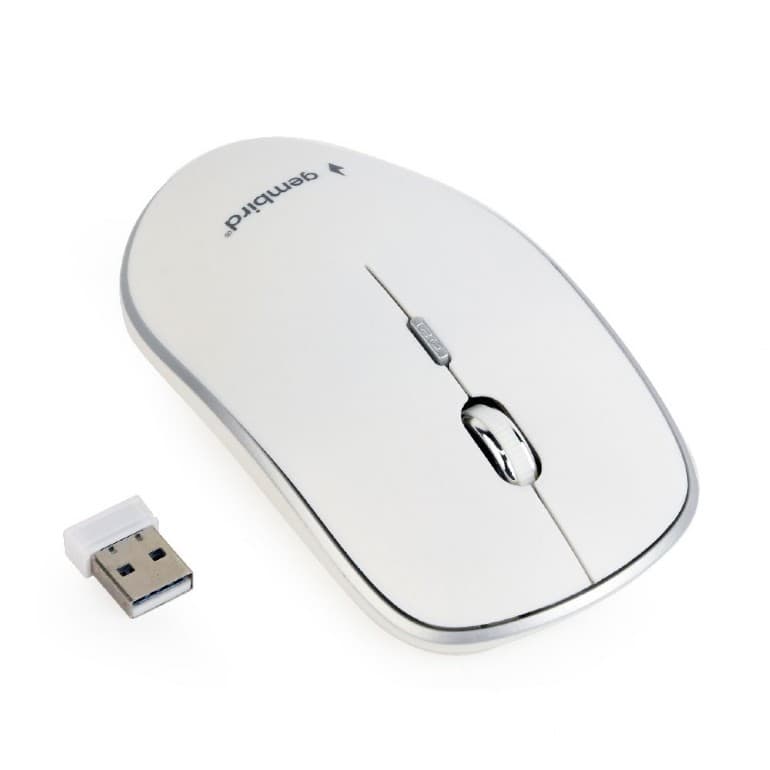 MOUSE GEMBIRD, PC sau NB, wireless, 2.4GHz, optic, 1600 dpi, butoane/scroll 4/1, alb, "MUSW-4B-01-W"