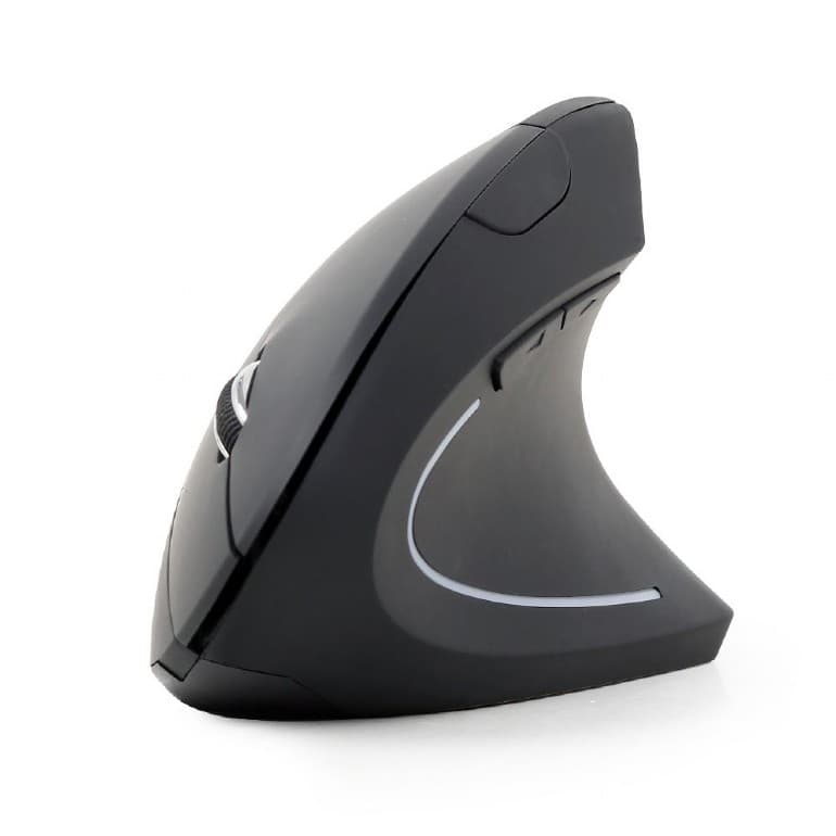 MOUSE GEMBIRD, PC sau NB, wireless, 2.4GHz, optic, 1600 dpi, butoane/scroll 6/1, ergonomic, negru, "MUSW-ERGO-01"