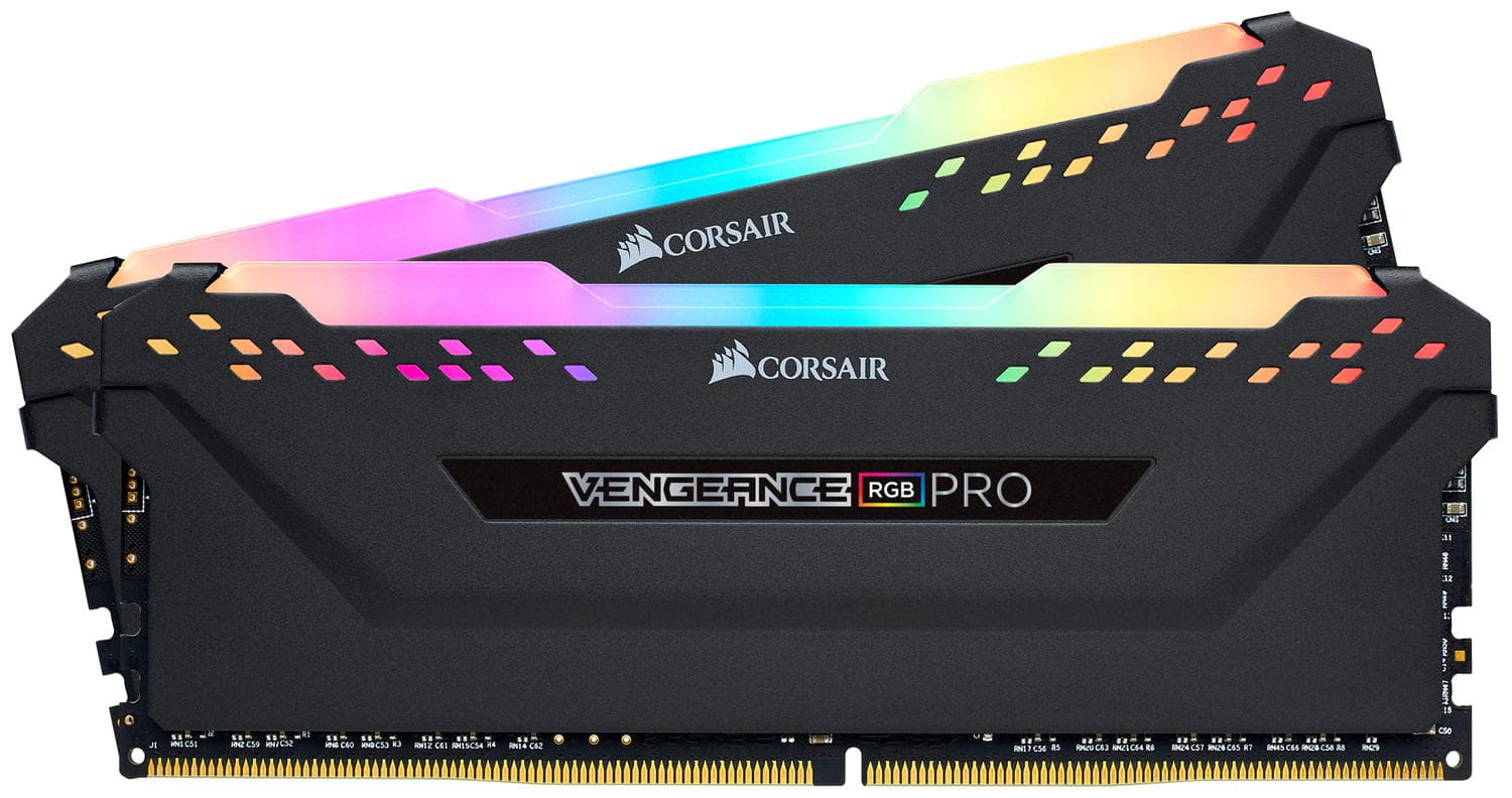 Memorie DDR Corsair DDR4 16 GB, frecventa 3200 MHz, 8 GB x 2 module, radiator, iluminare RGB, "CMW16GX4M2C3200C16" — miniatură