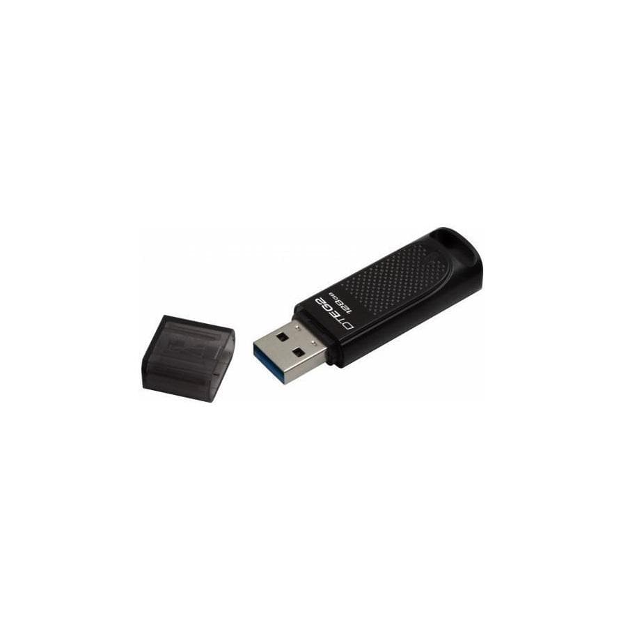 MEMORIE USB 3.1 KINGSTON 128 GB, cu capac, carcasa metalic, negru, "DTEG2/128GB"