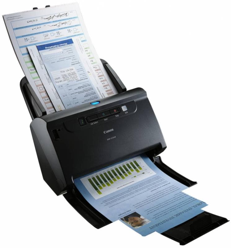 SCANNER CANON DRC240, A4, tip sheetfed, duplex,viteza de scanare:Alb-negru:45ppm/90ipm,Color:30ppm/60ipm, rez. Op. 600dpi, senzor CIS, alimentator 60 coli,USB 2.0 "EM0651C003AA"