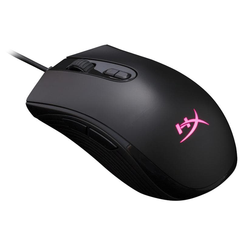 MOUSE KINGSTON, "Pulsefire Core", gaming, cu fir, USB, optic, 6200 dpi, butoane/scroll 7/1, iluminare, butoane programabile, negru, "HX-MC004B" — miniatură