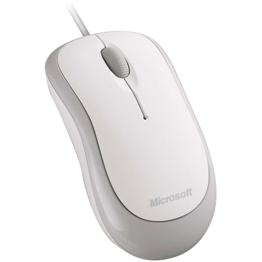 MOUSE MICROSOFT, PC sau NB, cu fir, USB, optic, nespecificat, butoane/scroll 3/1, alb, "P58-00058"
