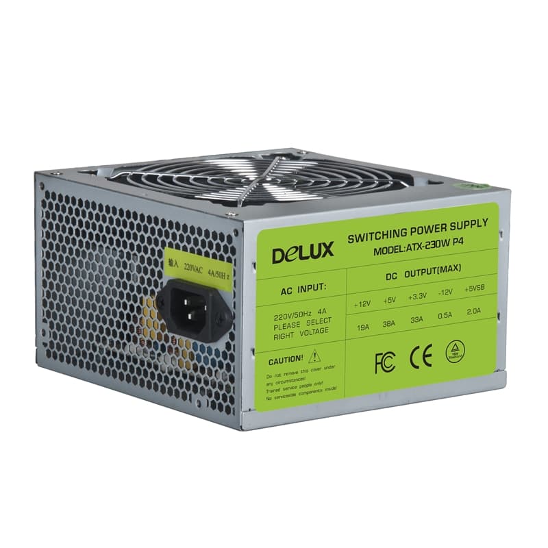 SURSA DELUX 500 (250W for 500W Desktop PC), Fan 12cm, Conector 20+4 pini, 2xSATA, 2xMolex, 1xSmall 4 pini, "DLP-23D-500"
