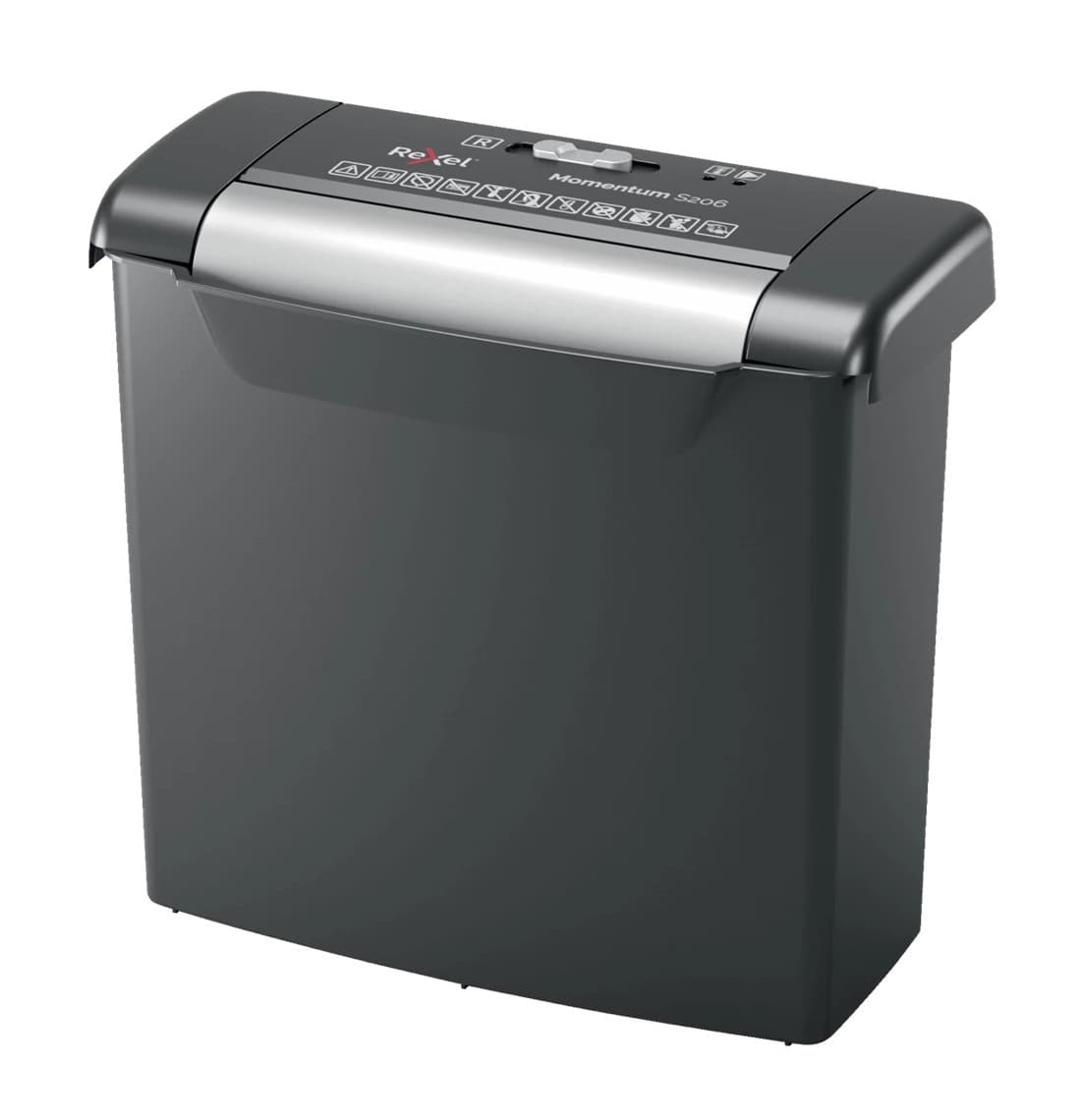 Distrugator manual documente MOMENTUM S206, 6 coli, P2, strip-cut (tip fasii) Rexel "2104568EU" — miniatură