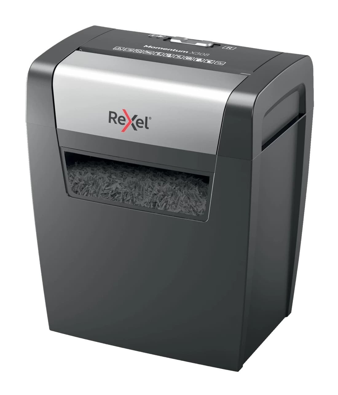 Distrugator manual documente MOMENTUM X308, 8 coli, P3, cross-cut (tip confeti) Rexel "2104570EU" — miniatură