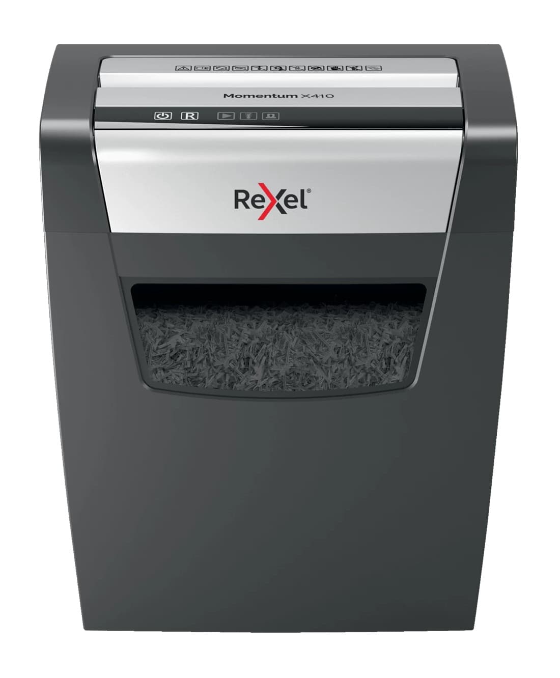 Distrugator manual documente MOMENTUM X410, 10 coli, P4, cross-cut (tip confeti) Rexel "2104571EU"