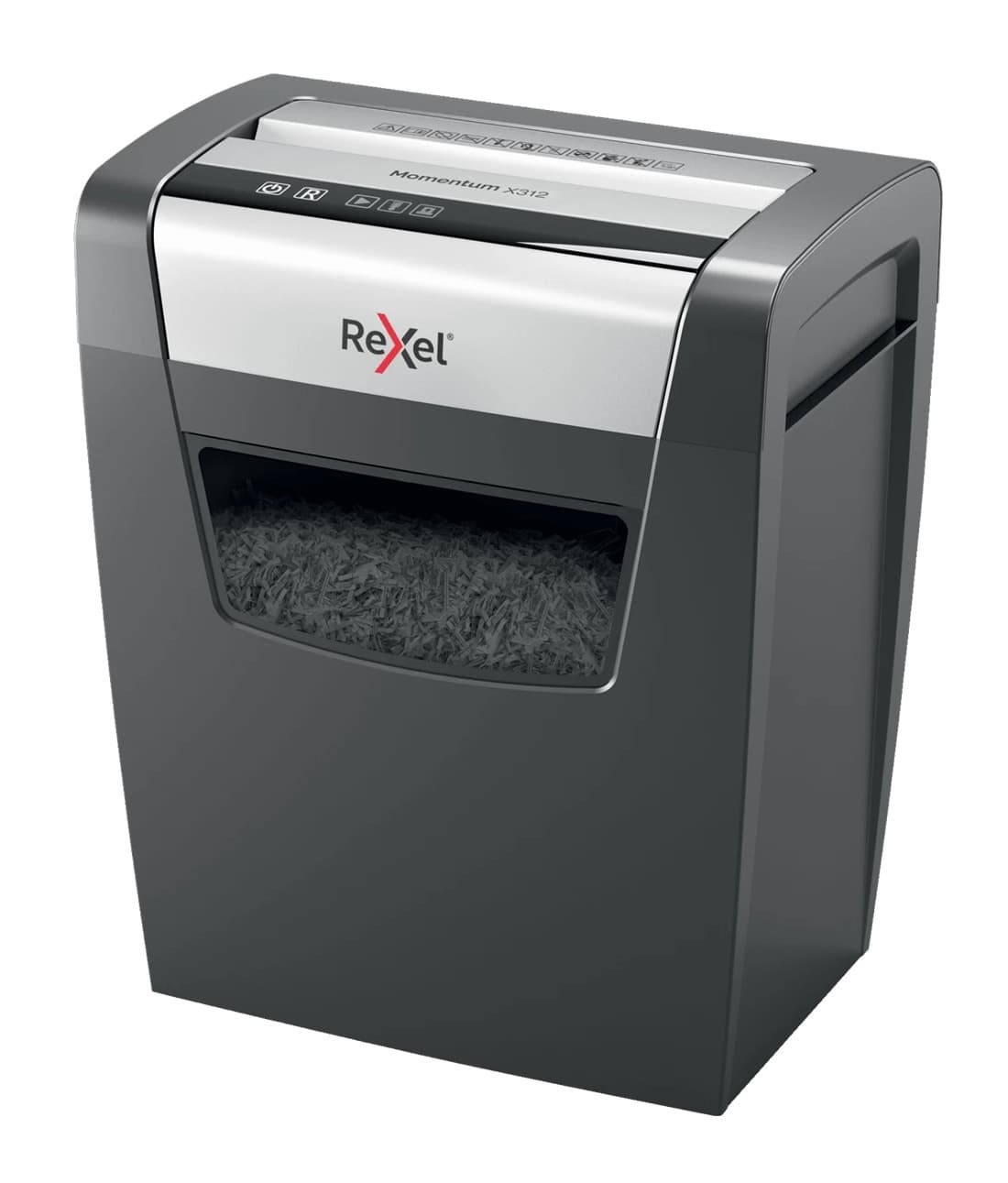 Distrugator manual documente MOMENTUM X312, 12 coli, P3, cross-cut (tip confeti) Rexel "2104572EU" — miniatură