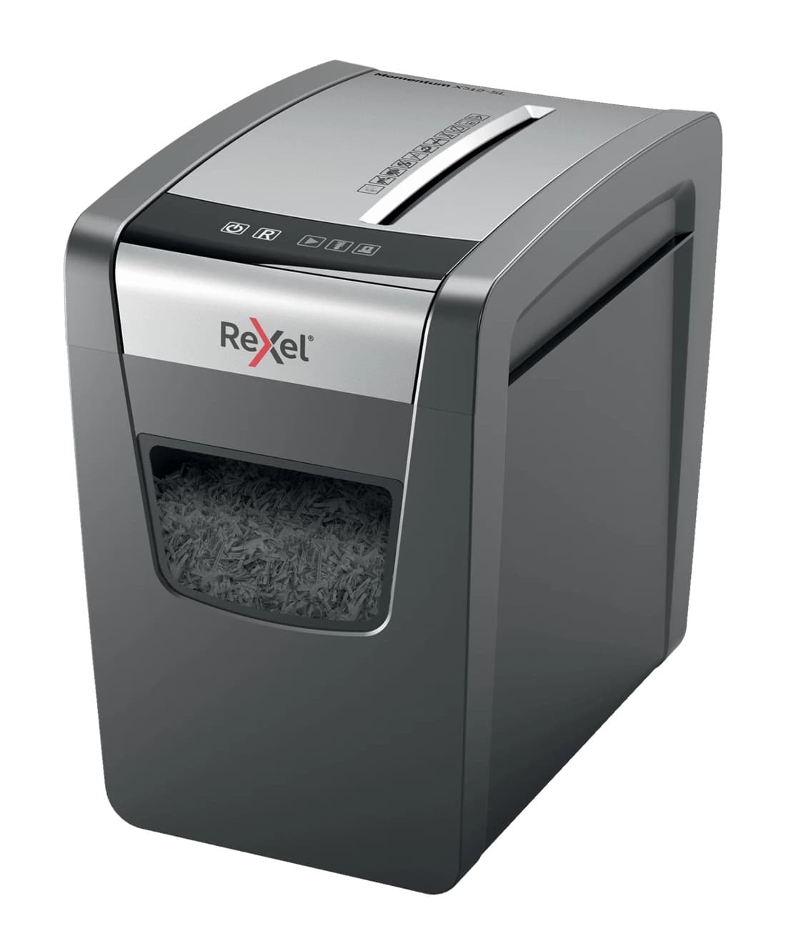 Distrugator manual documente MOMENTUM subtire X312-SL, 12 coli, P3, cross-cut (tip confeti) Rexel "2104574EU" — miniatură