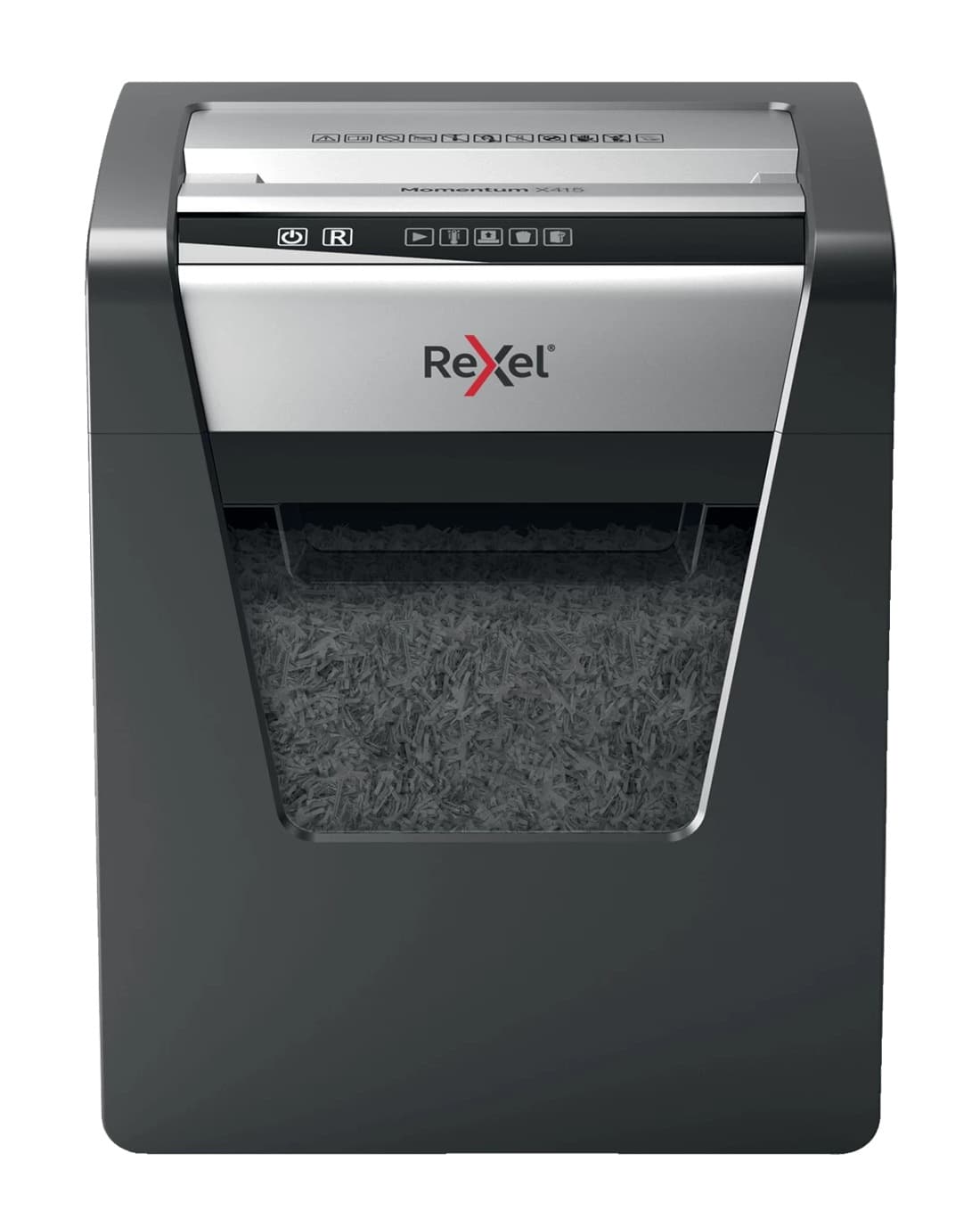 Distrugator manual documente MOMENTUM X415, 15 coli, P4, cross-cut (tip confeti) Rexel "2104576EU"
