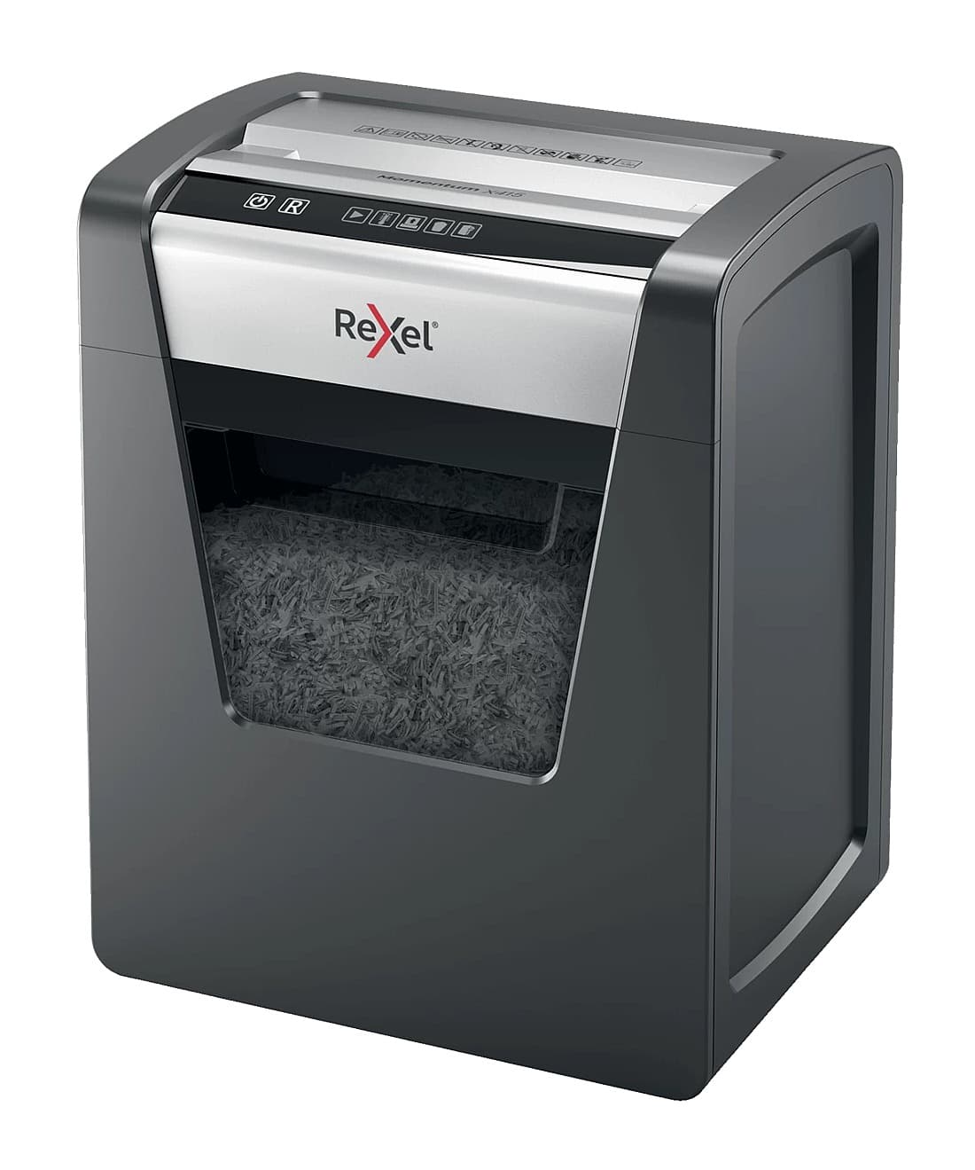 Distrugator manual documente MOMENTUM X415, 15 coli, P4, cross-cut (tip confeti) Rexel "2104576EU" — miniatură