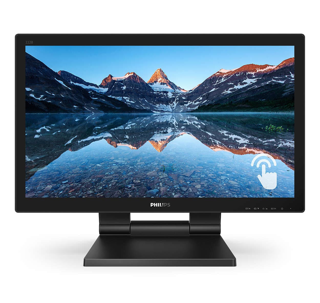 MONITOR PHILIPS 21.5", home, office, touchscreen, TN, Full HD (1920 x 1080), Wide, 250 cd/mp, 1 ms, VGA, DVI, HDMI, DisplayPort, "222B9T/00"