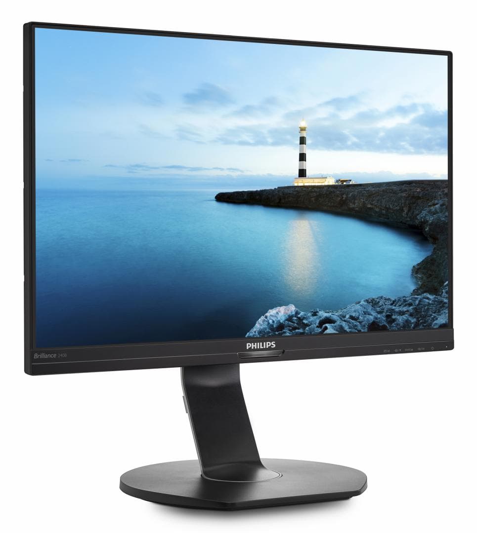 MONITOR PHILIPS 24.1", home, office, IPS, Full HD+ (WUXGA) (1920 x 1200), Wide, 300 cd/mp, 5 ms, VGA, HDMI, DisplayPort, "240B7QPJEB/00" — miniatură