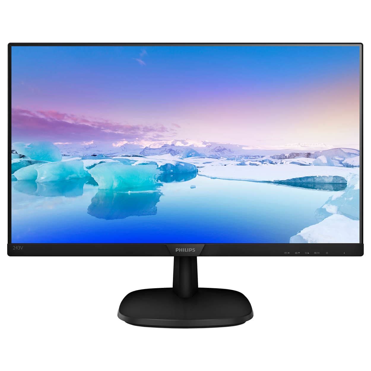 MONITOR PHILIPS 23.8", home, office, IPS, Full HD (1920 x 1080), Wide, 250 cd/mp, 8 ms, VGA, DVI, "243V7QSB/00"