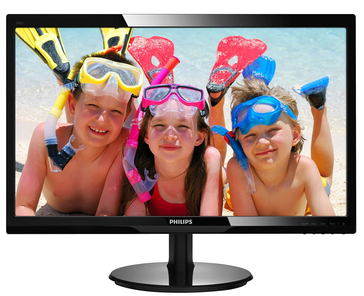 MONITOR PHILIPS 24", home, office, TFT, Full HD (1920 x 1080), Wide, 250 cd/mp, 1 ms, VGA, DVI, HDMI, "246V5LDSB/00"