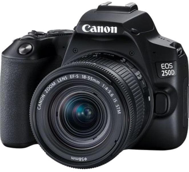 Camera foto CANON DSLR EOS 250D+18-55 IS STM kit,24.1MP,Dual Pixel CMOS,LCD 3" rabatabil,DIGIC 8,ISO Auto,filmare 4K,Full HD 50fps,HDMI mini,WI-FI,BT,Li-ion LP-E17 "3454C007AA"