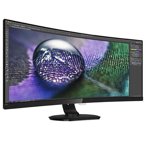 MONITOR PHILIPS 34", grafica, VA, UWQHD (3440 x 1440), Ultra Wide, curbat, 300 cd/mp, 4 ms, HDMI, DisplayPort, "349P7FUBEB/00"