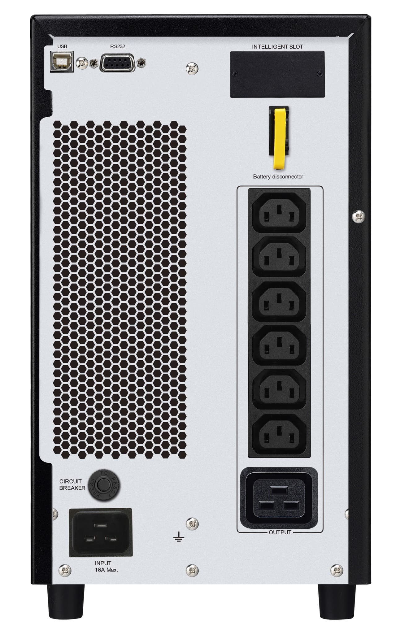 UPS APC, "Smart-UPS RV", Online cu sinusoida pura, mini tower, 3000VA/2400W, AVR, IEC x 6, display LCD,"SRV3KI" — miniatură