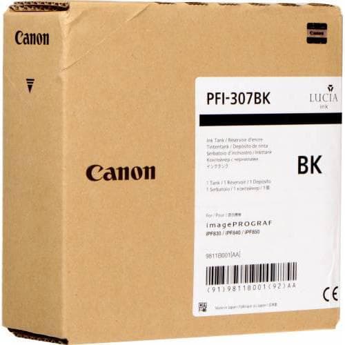 Cartus Cerneala Original Canon Black, PFI-307BK, pentru IPF 830|840|850, 330ml,NOPP, "CF9811B001AA"