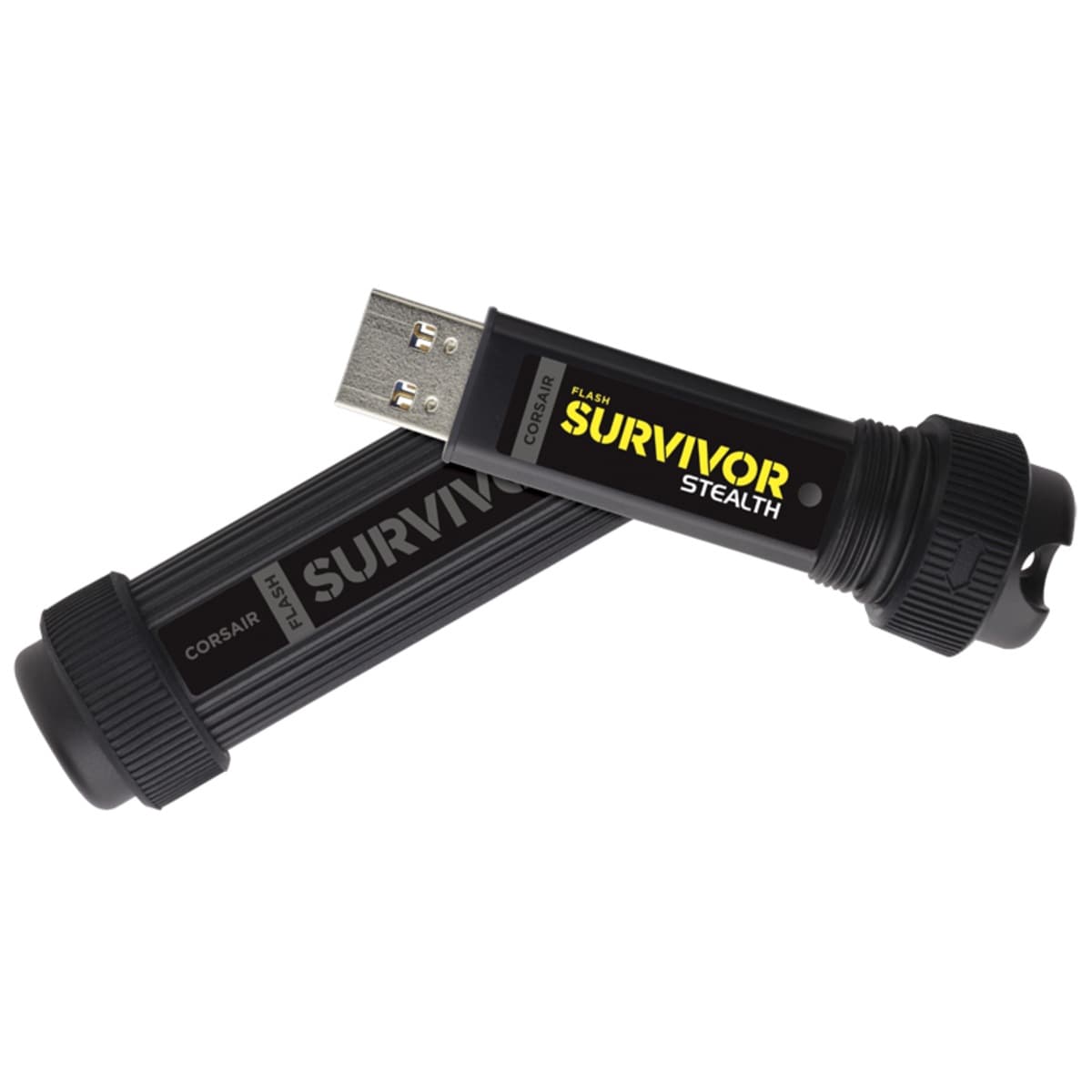 MEMORIE USB 3.0 CORSAIR 128 GB, cu capac, carcasa aluminiu, negru, "CMFSS3B-128GB" — miniatură