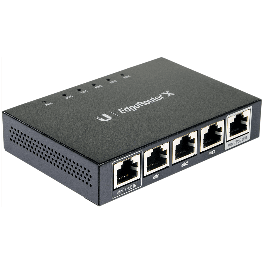 ROUTER Ubiquiti EdgeRouter X 5, wired, port LAN 10/100/1000 x 4, port WAN 10/100/1000 x 1, "ER-X-EU"