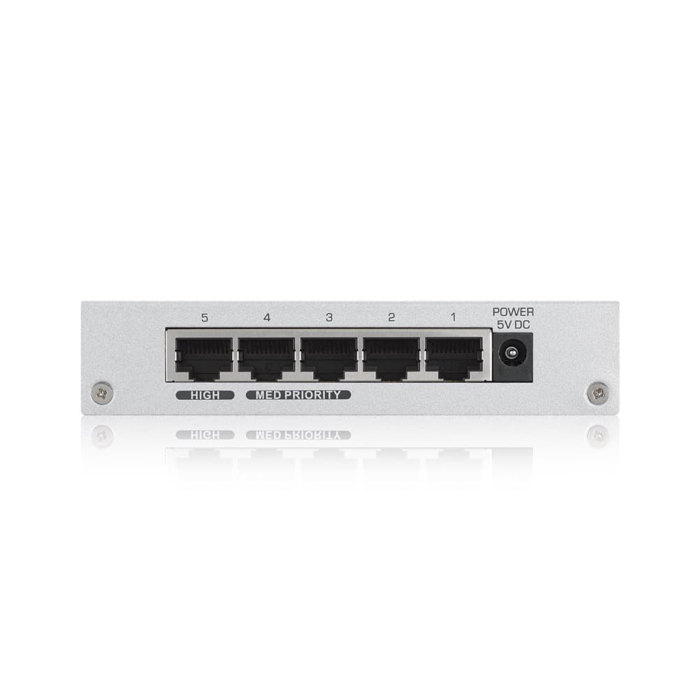 SWITCH ZYXEL, GS-105B V3, porturi Gigabit x 5, managed carcasa metalica, "GS-105BV3-EU0101F" — miniatură