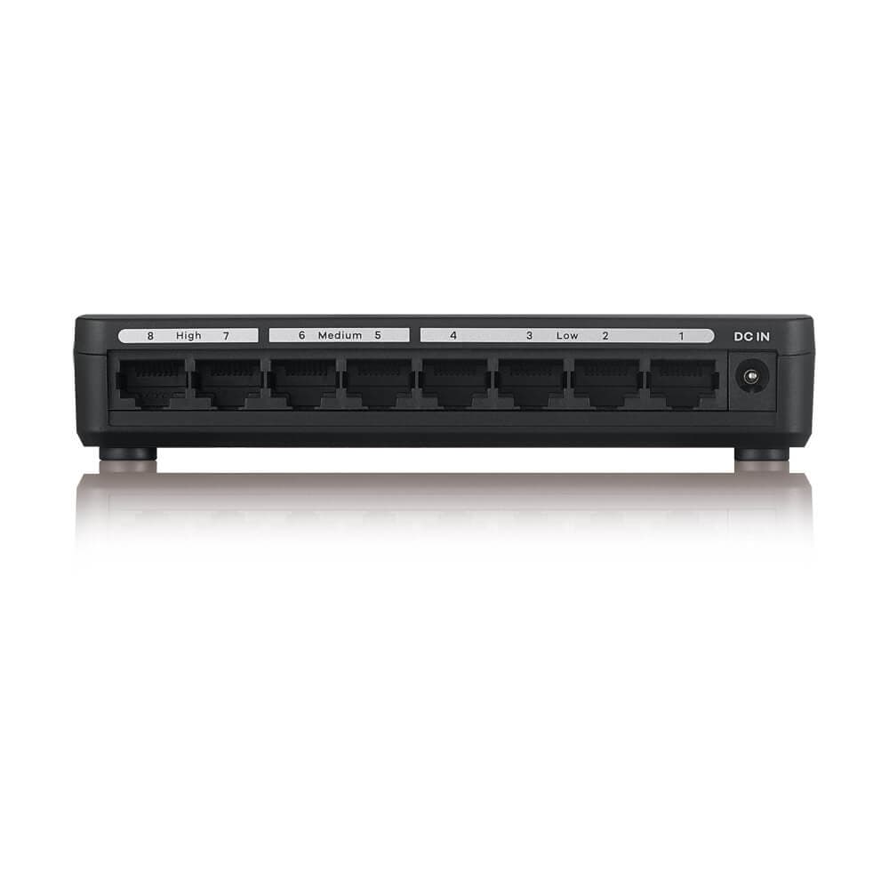 SWITCH ZYXEL, GS-108SV2, porturi Gigabit x 8, managed carcasa plastic, "GS-108SV2-EU0101F" — miniatură