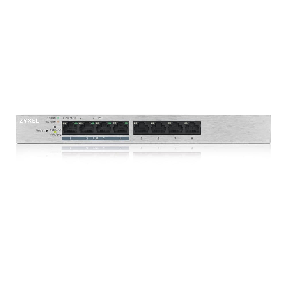 SWITCH PoE ZYXEL, "GS1200-8HP"port Gigabit x 8, managed, nerackabil, carcasa metalica, "GS1200-8HPV2-EU010" — miniatură
