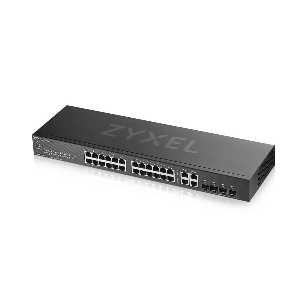 SWITCH ZYXEL, GS1920-24v2, porturi Gigabit x 24, SFP x 4, managed, rackabil, carcasa metalica, "GS1920-24V2-EU0101" — miniatură