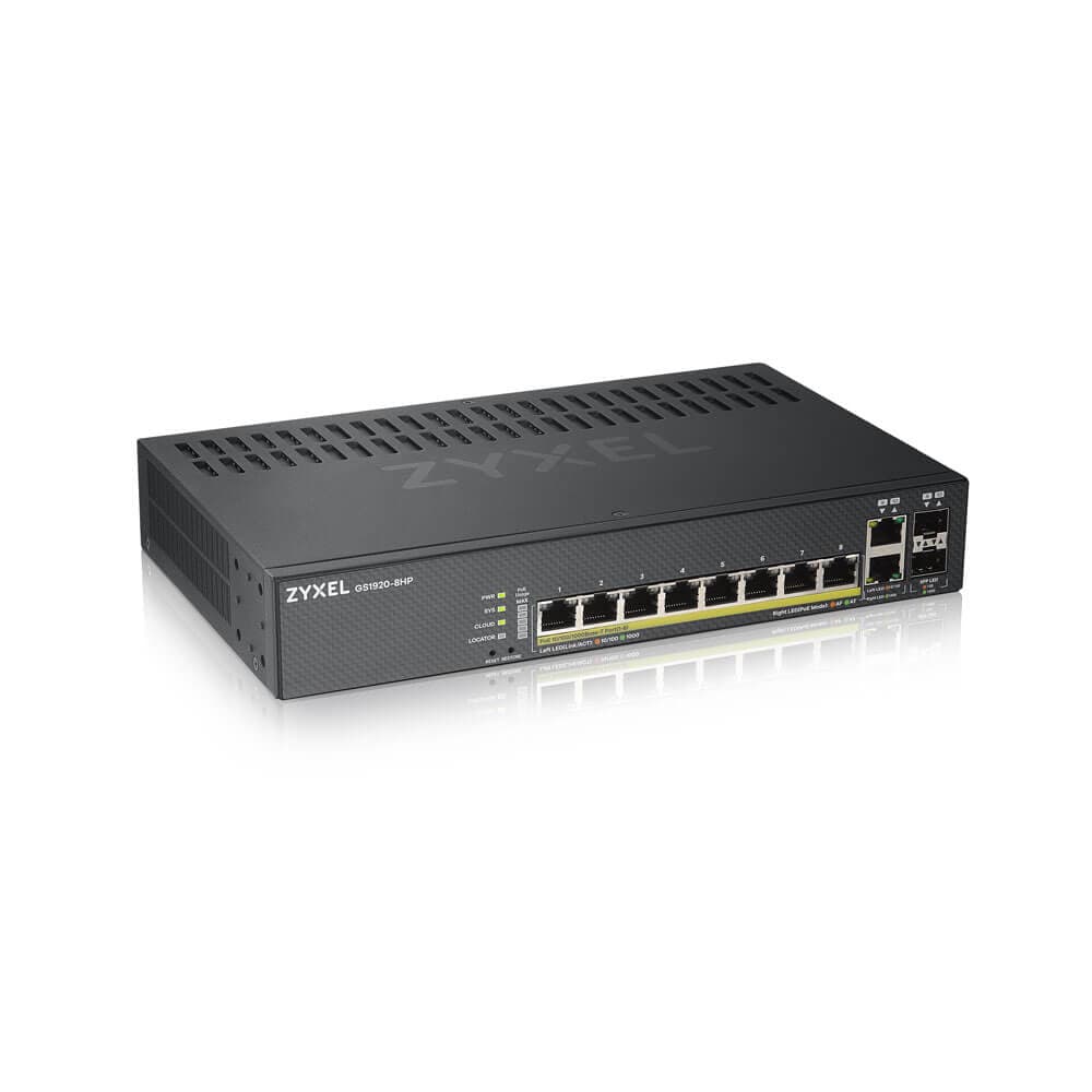SWITCH PoE ZYXEL, "GS1920-8HPv2"port Gigabit x 8, SFP SFP x 2, managed, rackabil, carcasa metalica, "GS1920-8HPV2-EU010"