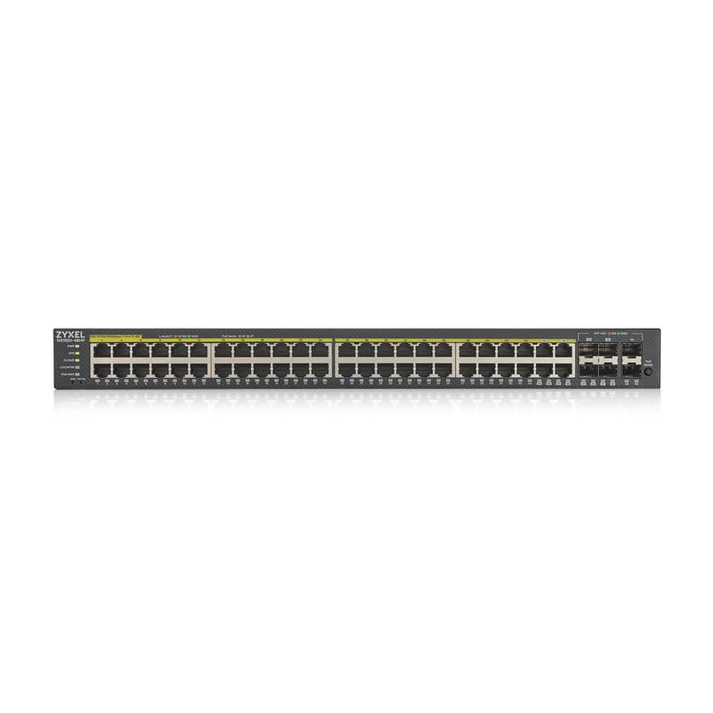 SWITCH PoE ZYXEL, "GS1920-48HPv2"port Gigabit x 48, SFP SFP x 6, managed, rackabil, carcasa metalica, "GS192048HPV2-EU010" — miniatură