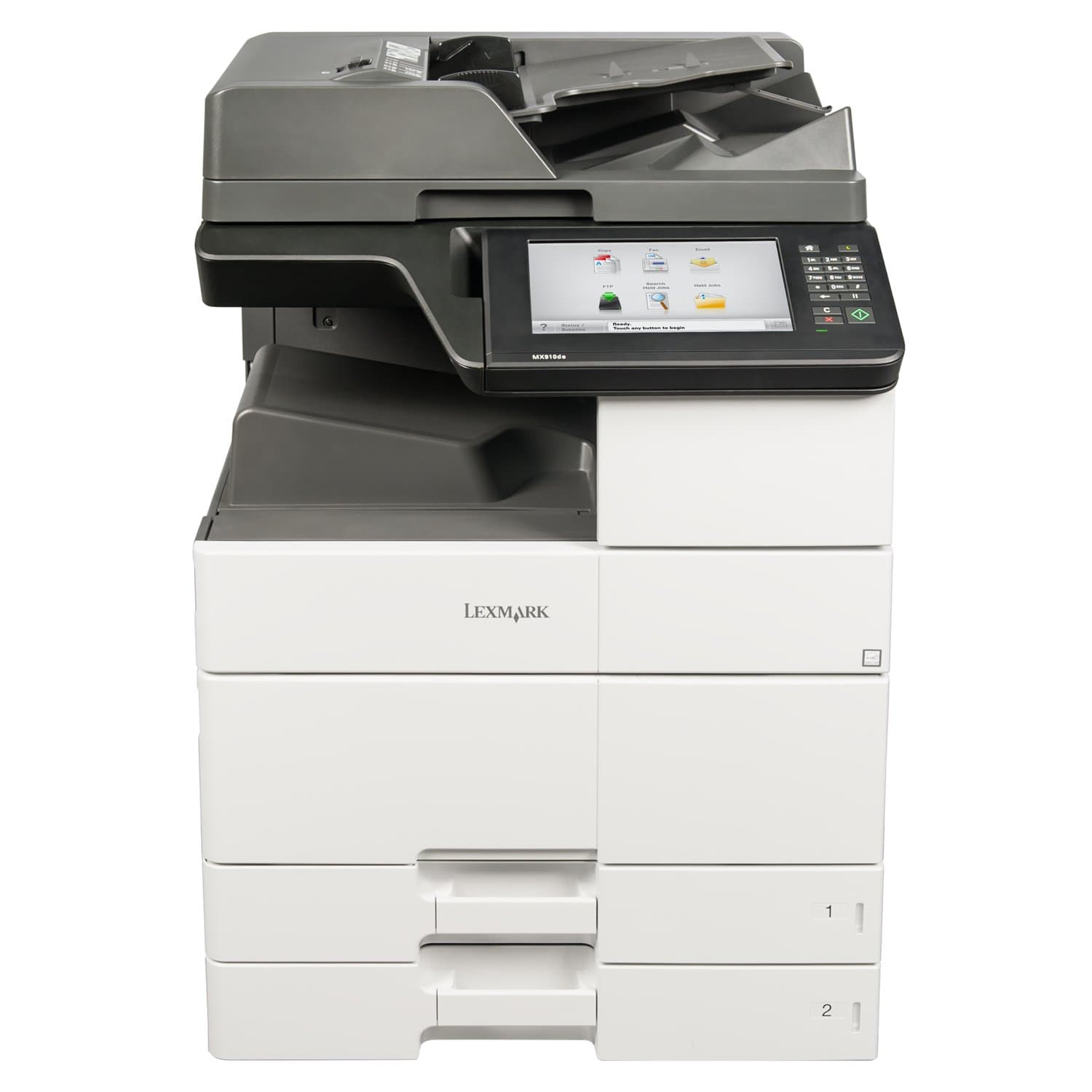 Multifunctional Laser Mono Lexmark MX910de, A3, Functii:Impr|Scan|Cop|Fax,Viteza Print Mono:45 ppm,Viteza Print color:nu e cazul,Conectiv:USB|Retea,Duplex:Da,ADF:ADF "MX910DE"