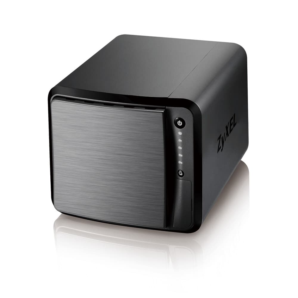 NAS ZyXel, tower, HDD x 4, capacitate maxima 24 TB, memorie RAM 1 GB, RJ-45 (Gigabit) x 2, porturi USB 3.0 x 3, "NAS542-EU0101F"