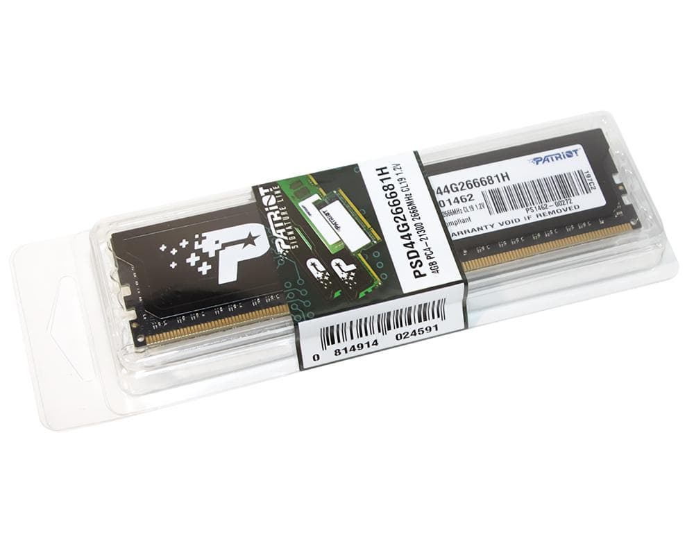 Memorie DDR Patriot DDR4 4 GB, frecventa 2666 MHz, 1 modul, radiator, "PSD44G266681H"