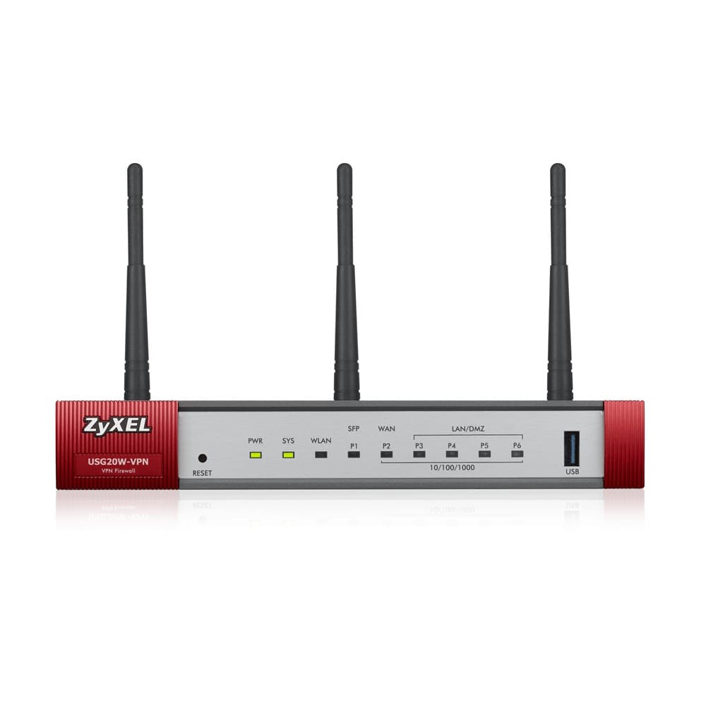 ROUTER ZYXEL ZyWall USG 20W, wired, port LAN 10/100/1000 x 4, port WAN 10/100/1000 x 1, "USG20W-VPN-EU0101F" — miniatură