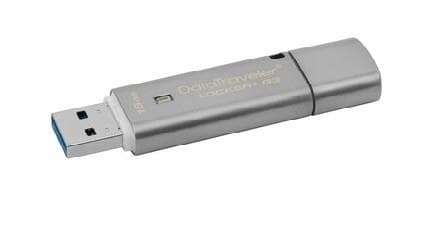 MEMORIE USB 3.0 KINGSTON 16 GB, cu capac, carcasa metalic, argintiu, "DTLPG3/16GB"