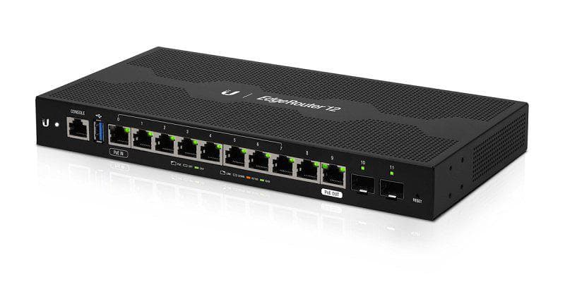 ROUTER Ubiquiti EdgeRouter, wired, port LAN 10/100/1000 x 10, port WAN 10/100/1000 x 1, "ER-12"