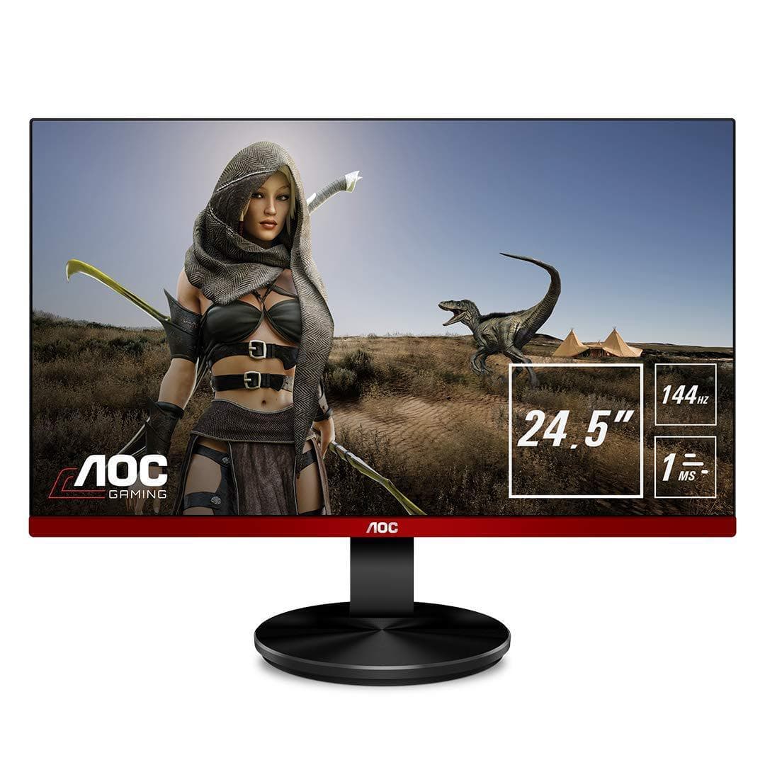 MONITOR AOC 24.5" gaming, TN, Full HD (1920 x 1080), Wide, 400 cd/mp, 1 ms, VGA, HDMI x 2, DisplayPort, "G2590FX" — miniatură