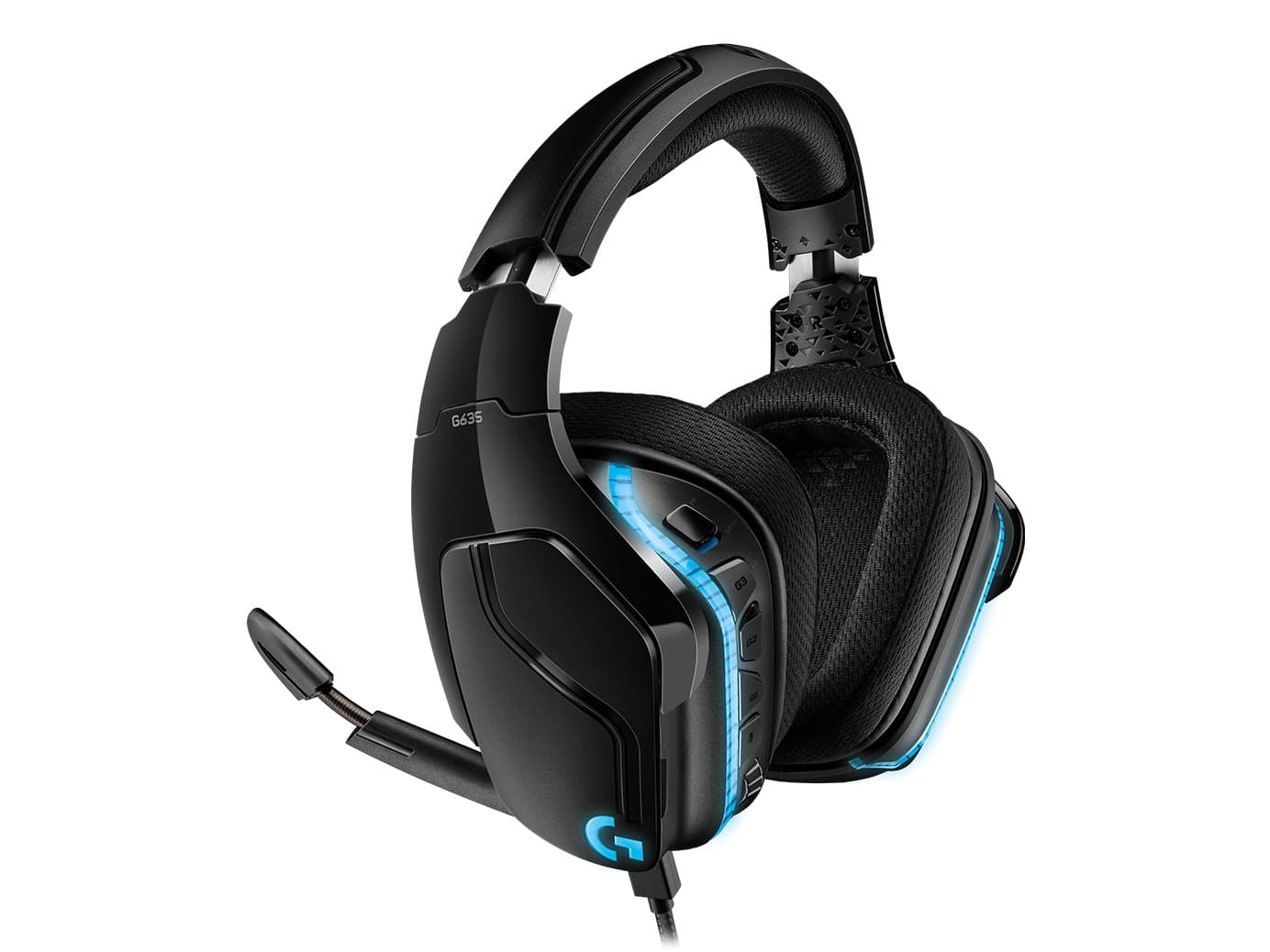 CASTI Logitech, "G635", cu fir, gaming, utilizare multimedia, microfon pe brat, conectare prin Jack 3.5 mm, USB 2.0, negru, "981-000750"