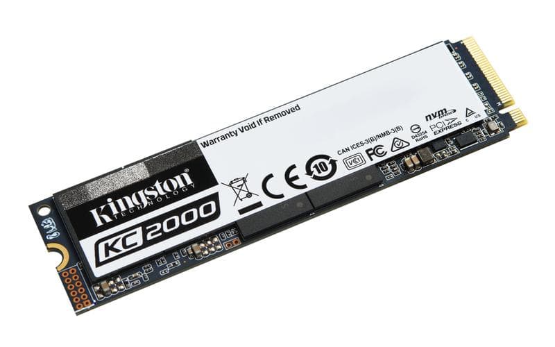 SSD KINGSTON, KC2000, 250 GB, M.2, PCIe Gen3.0 x4, 3D TLC Nand, R/W: 3000/1100 MB/s, "SKC2000M8/250G" — miniatură