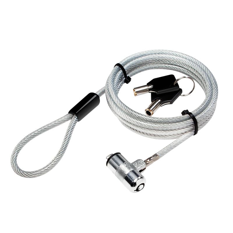 CABLU securitate LOGILINK pt. notebook, slot standard, 2 chei standard, 1.8m, cablu otel ultra-slim, permite pivotare si rotire cablu, "NBS009"