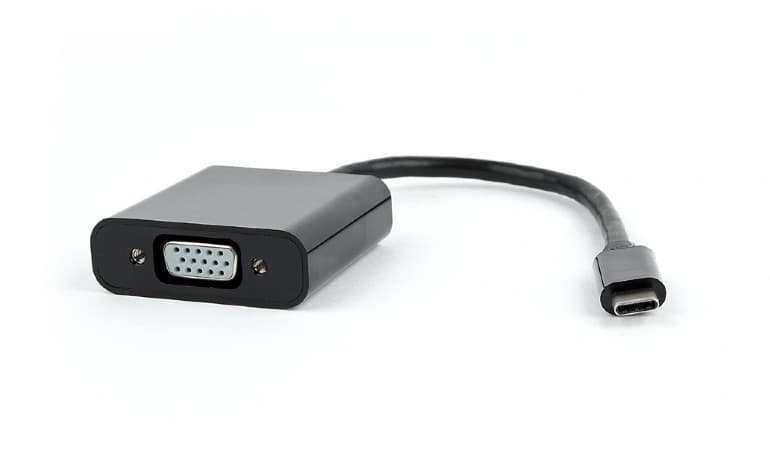 CABLU video GEMBIRD, adaptor USB 3.1 Type-C (T) la VGA (M), 15cm, rezolutie maxima Full HD (1920 x 1080) la 60Hz, negru, "AB-CM-VGAF-01"