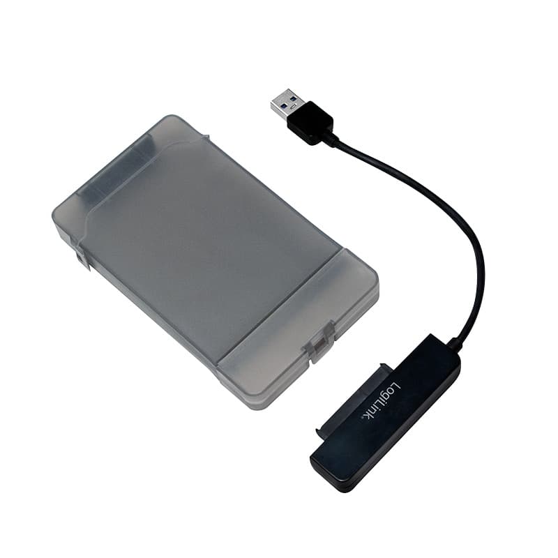 CABLU USB LOGILINK adaptor, USB 3.0 (T) la S-ATA (T), 10cm, adaptor USB la HDD S-ATA 2.5", carcasa de protectie pt. HDD, negru, "AU0037"