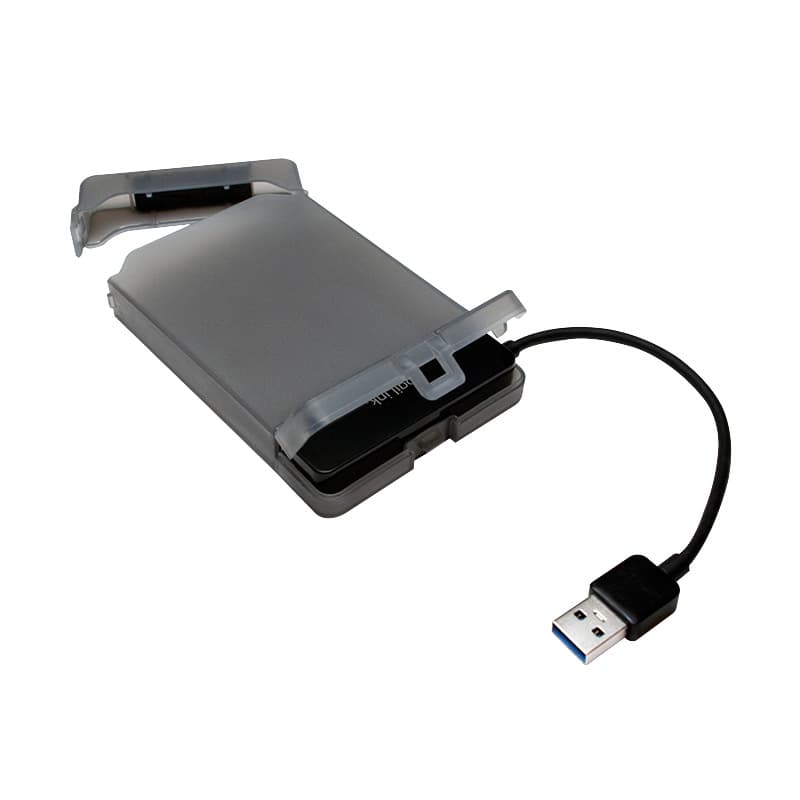 CABLU USB LOGILINK adaptor, USB 3.0 (T) la S-ATA (T), 10cm, adaptor USB la HDD S-ATA 2.5", carcasa de protectie pt. HDD, negru, "AU0037" — miniatură