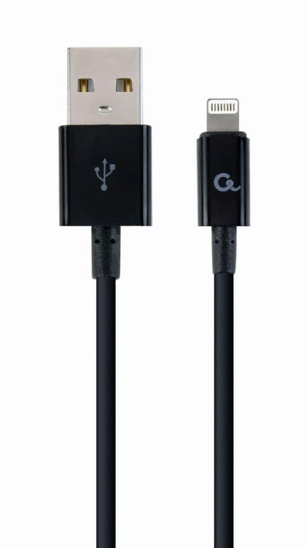 CABLU alimentare si date GEMBIRD, pt. smartphone, USB 2.0 (T) la Lightning (T), 2m, black, "CC-USB2P-AMLM-2M"